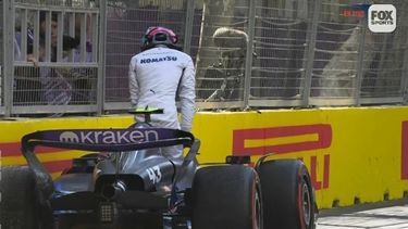 Franco Colapinto chocó contra un muro en la prueba libre del GP de Azerbaiyán.