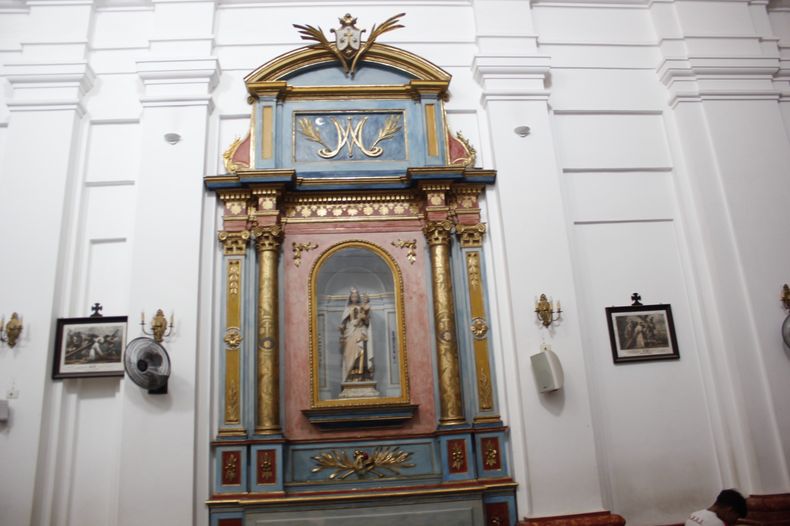 El altar de Virgen del Carmen de la Parroquia Nuestra Señora del Pilar fue restaurado al igual que varias de sus principales figuras.&nbsp;