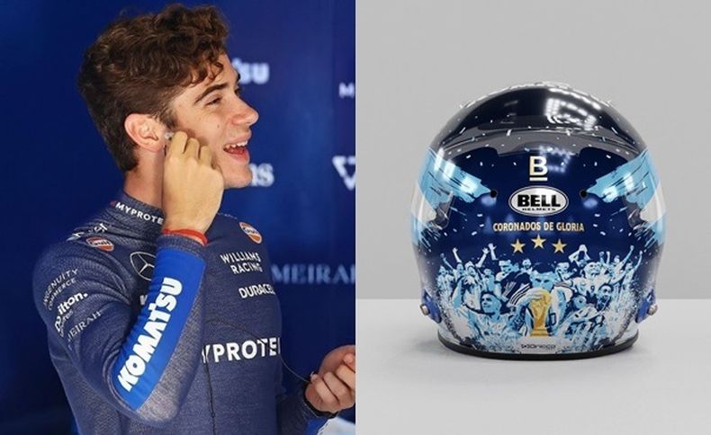 TREMENDO. Franco usará este casco en homenaje a la consagración de la Selección.
