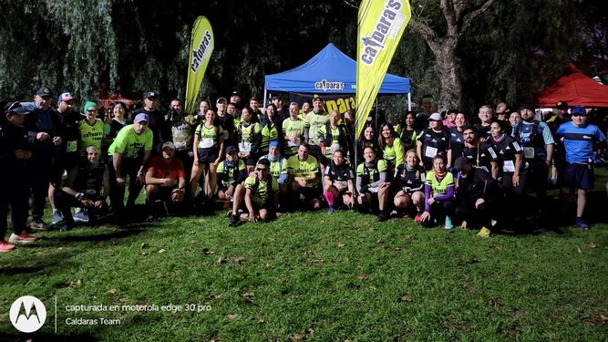 GRUPO. Los integrantes del Caldara’s Team, en la previa a la prueba.