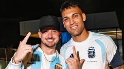 Agustín Racigh con Lautaro Martínez en Kansas. Agustín Racigh con Lautaro Martínez en Kansas.