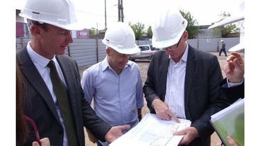 ANUNCIOS. La sede Derqui del Bapro, una de las tres obras previstas..