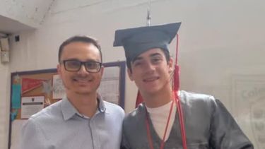 Franco Colapinto terminó ayer el secundario en el Colegio del Pilar.&nbsp;