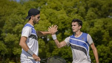 Francisco Cerúndolo con Ayrton Rodríguez estuvieron con Belgrano en 2023 en Pilar.
