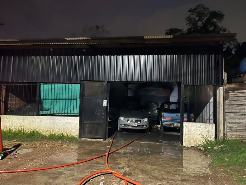 DEL VISO. Frente del taller mecánico incendiado, en Formosa entre San Miguel y San Agustín.