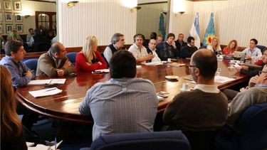 ANUNCIO. La reunión de trabajo estuvo encabezada por Neuspiller..
