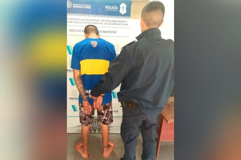 Violencia de género: el detenido tiene 23 años y fue descubierto mientras se escondía en un galpón.&nbsp;