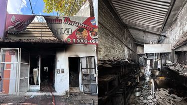 En el local de comida peruana hubo pérdidas totales.