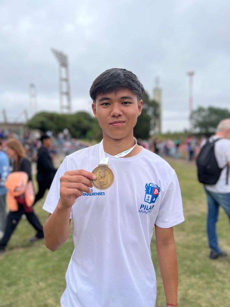 BAJÓ SU MARCA. Hamasaki tiene 17 años y ganó la de oro en su primera participación en los Juegos Bonaerenses.