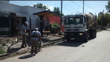 Corredor peatonal en Presidente Derqui