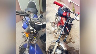 Las motos incautadas por la policía.