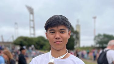 BAJÓ SU MARCA. Hamasaki tiene 17 años y ganó la de oro en su primera participación en los Juegos Bonaerenses.