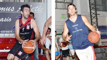 Leandro Hasenauer (Atlético) y Alejandro Irigoyen..