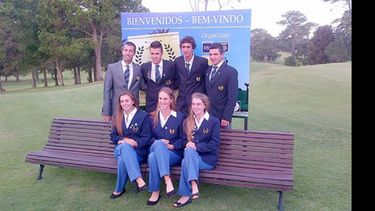 El equipo argentino masculino y femenino que está disputando el Sudamericano..
