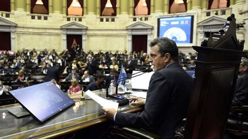 AL RECINTO. Sergio Massa presidirá la sesión de este miércoles..