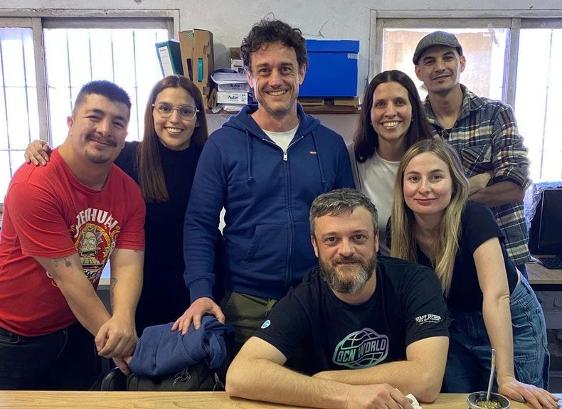 Algunos de los integrantes del grupo de investigación del laboratorio LAByM, que dirige Paulo Maffía.