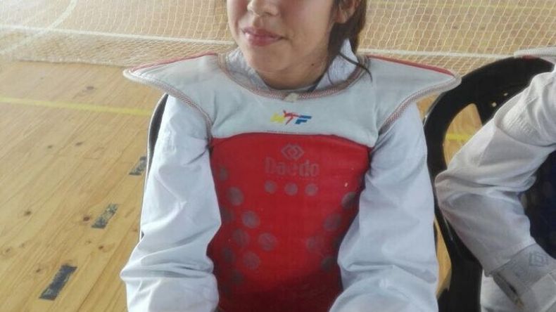 Tania Avaca, campeona Provincial en Taekwondo (Verde -50 kilos)..