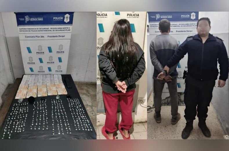 En uno de los domicilios se secuestraron 194 dosis de cocaína.&nbsp;