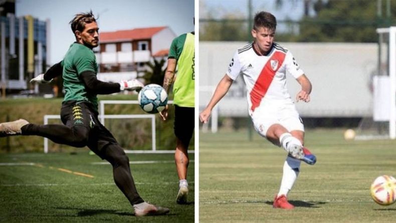 Luis Ingolotti (Aldosivi) y Franco Camargo (River Plate)..