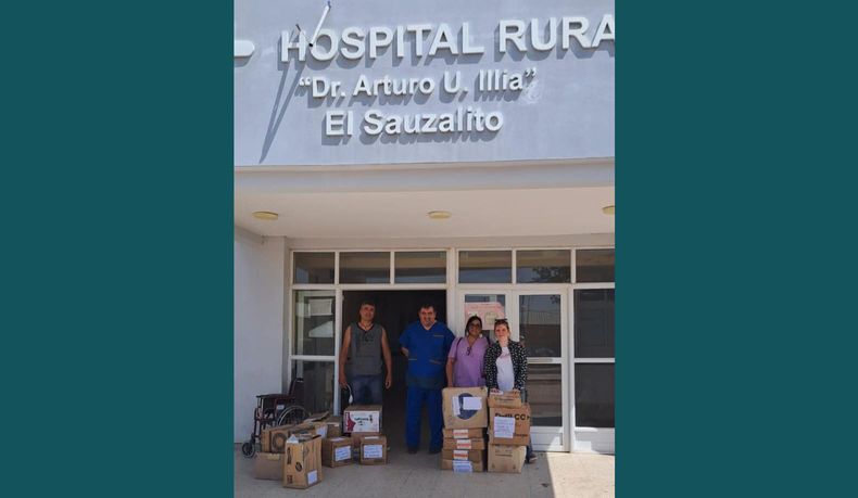 Los pilarenses entregaron donaciones&nbsp; en el Hospital de El Sauzalito.