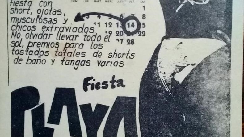 La osada fiesta de la plaza de 1986 (foto Martín Méndez)..