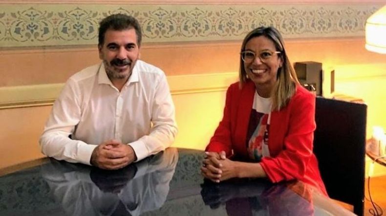 DIPUTADA. Adriana Cáceres se mostró con Ritondo. .