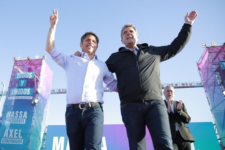 JUNTOS. Kicillof y Massa cerraron la campaña de cara a las elecciones. &nbsp;