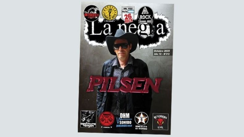PILSEN. El ex Violadores, en la tapa de La Negra de octubre..