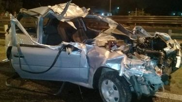 Chocó contra un camión y está en grave estado