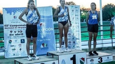 Daiana con la medalla de oro..