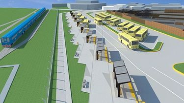 PLAYÓN. Así sería el nuevo centro de transferencia de la estación..