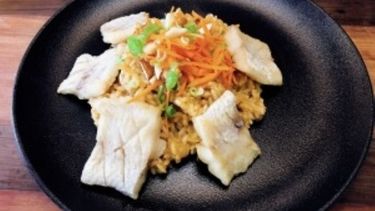 risotto con pescado frito, la receta semanal de guillermo calabrese