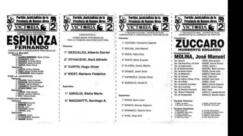 Zúccaro encabeza la boleta local, la única que se presentará..