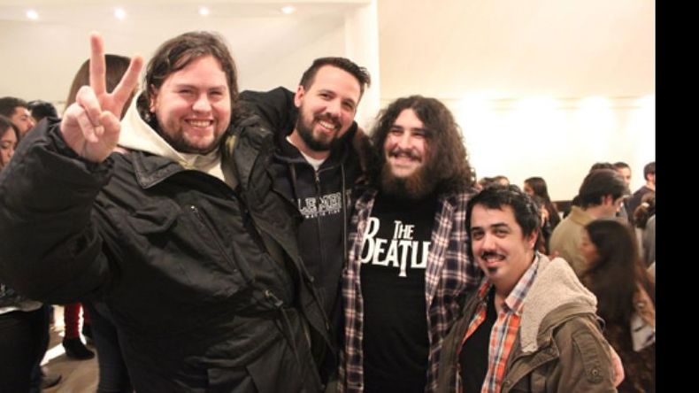 ROCK Y TEATRO. Fernando Lalli, Tino Fernández (El Pedal) junto a Manu Piras y Jose Burgueño, de Nene Almíbar..