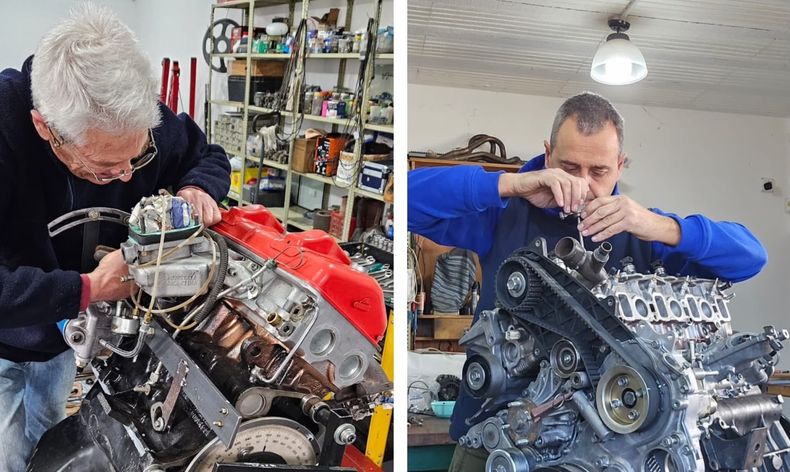 Luis y Marcelo Rossi, desde Villa María hasta Villa Rosa restaurando automóviles.