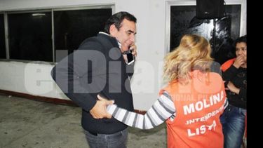FESTEJO. Molina sostiene que su lista fue la más votada..