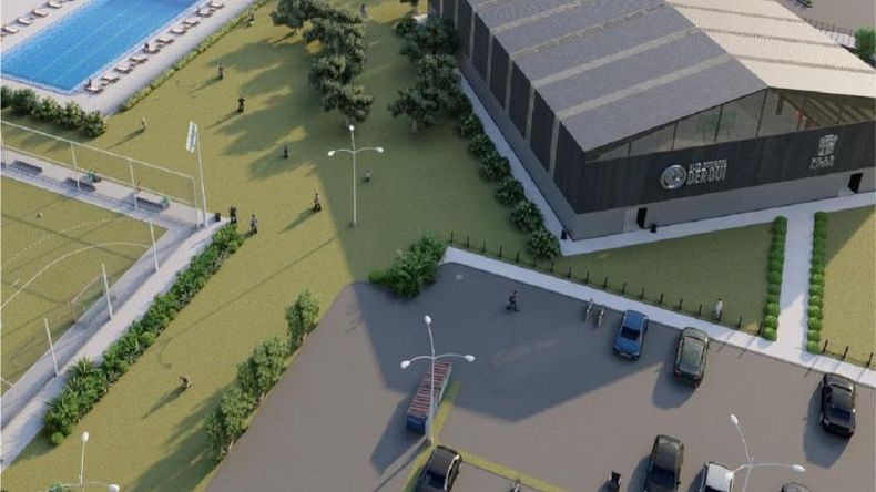 DESDE ARRIBA. Imagen virtual de cómo quedará el nuevo club. .