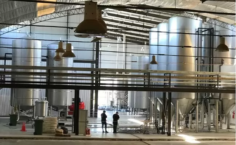 Fábrica de la Cervecería Antares en el Parque Industrial Mar del Plata. (Antares).
