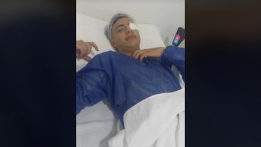 Patricio Ventura, minutos después de la operación.