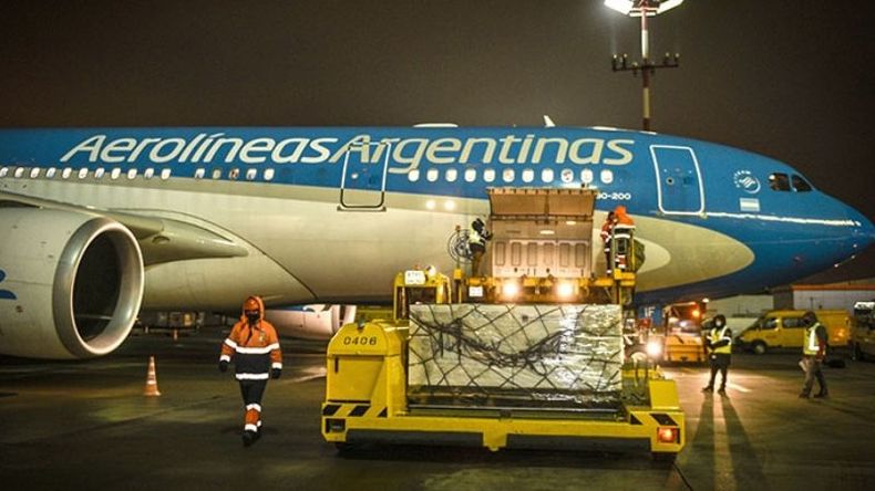 EN VIAJE. El avión argentino permaneció 6 horas en Moscú..