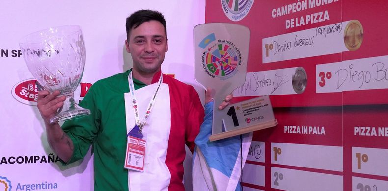 Daniel Gabrielli, es el campeón mundial de la pizza y ahora candidato a emprendedor del año.