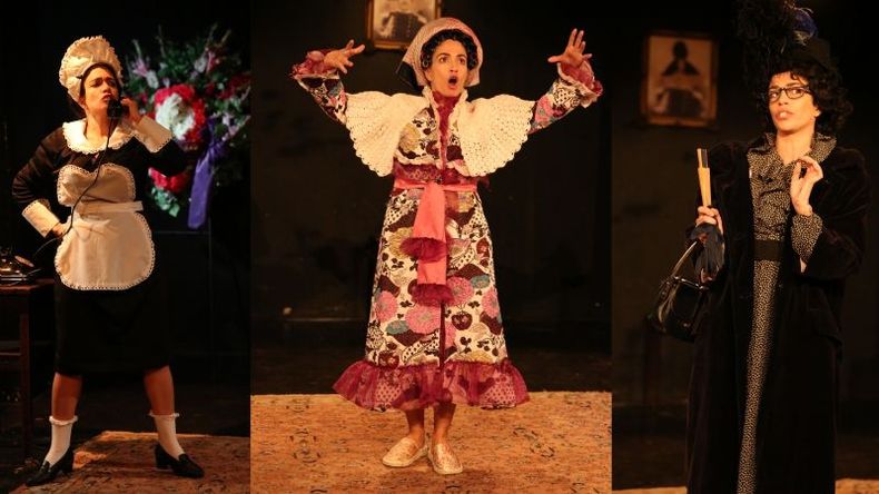 Cándida, Catita y Niña Jovita, algunos de los personajes (fotos Gustavo Gorrini)..