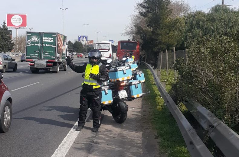 Control de #banquineros en #Panamericana. Como todos los días. Pablo Martinez Carignano / @pmcarignano. &nbsp;