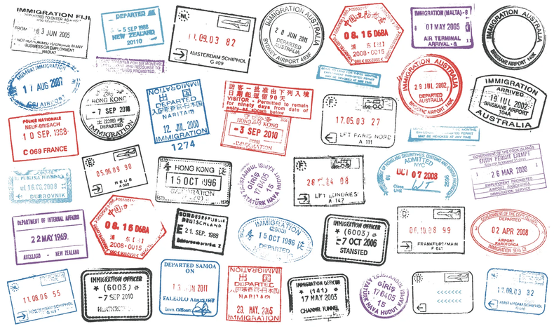 Sellos de pasaporte. (Getty Images).
