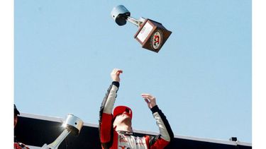La celebración, tras la gran victoria. .