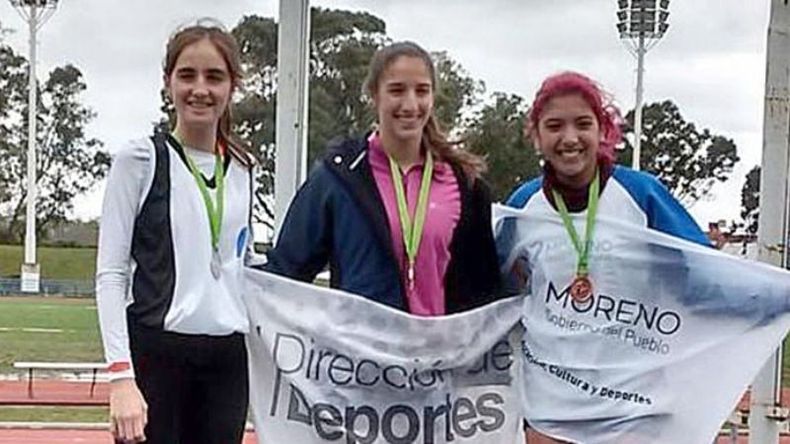PODIO. Luz Márquez fue plata en los 100 metros Sub 16 del Atletismo..