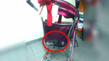 SORPRESA. Sin bebé, en el carrito había cocaína y un revólver..