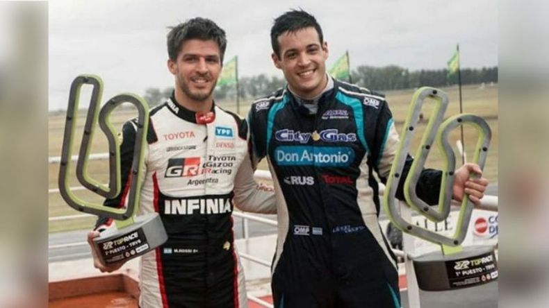 EN MARZO. Rossu y Azar, ganadores de la primera fecha del Top Race. .