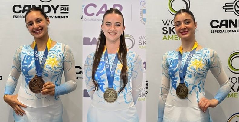 PODIOS Catalina lvarez Sofa Alcedo y Valentina Piccoli las medallistas de Italiana