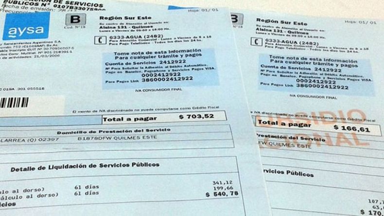 REDUCCIÓN. Los subsidios al agua corriente se irán reduciendo hasta marzo para los sectores medios..
